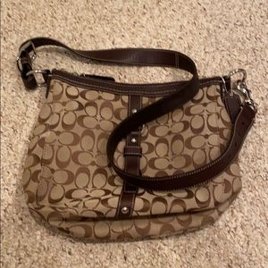 Coach Canvas logo Purse